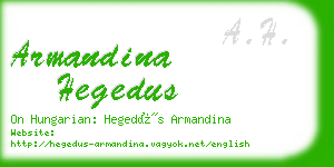 armandina hegedus business card